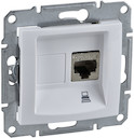 SEDNA РОЗЕТКА КОМПЬЮТЕРНАЯ RJ45, одиночная, кат. 5е, неэкр. UTP, БЕЛЫЙ