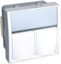 ALTIRA РОЗЕТКА S-ONE 2XRJ45 CAT 5E НЕЭКР R9003