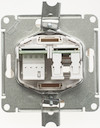 W59 РОЗЕТКА двойная RJ11+RJ45, 160В, 1А, кат.5E, механизм, СЛОНОВАЯ КОСТЬ