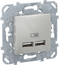 UNICA TOP РОЗЕТКА USB, 2.1 А, АЛЮМИНИЙ