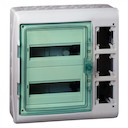 ЩИТ НАВ. IP65 24МОД+3ОТВ С ИНТЕРФ С КЛЕМ