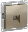 Розетка компьютерная AtlasDesign (RJ45, под рамку, с/у, шампань)