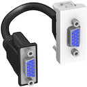 РОЗЕТКА ВИДЕО HD15 VGA 45х22 БЕЛАЯ