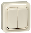 Quick, Rot, rocker switch, 1, P 2, circ EW, 16A, 250 V, beige
