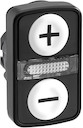 ГОЛОВКА КНОПКИ ДВОЙНАЯ С МАРКИРОВК + LED ZB5AW7A1715