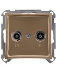 ДУЭТ TV-R РОЗЕТКА оконечная 8DB, механизм, ШАМПАНЬ