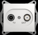 GLOSSA TV-SAT РОЗЕТКА оконечная 1DB, механизм, БЕЛЫЙ