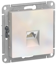 ATLASDESIGN РОЗЕТКА компьютерная RJ45, кат. 6A, механизм, ЖЕМЧУГ