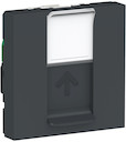 UNICA MODULAR розетка компьютерная,RJ45,одиночная, кат.5е UTP,2 модуля, антрацит
