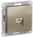 ATLASDESIGN РОЗЕТКА компьютерная RJ45, кат. 6A, механизм, ШАМПАНЬ
