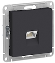ATLASDESIGN РОЗЕТКА компьютерная RJ45, кат. 6A, механизм, КАРБОН