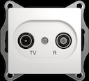 GLOSSA TV-R РОЗЕТКА оконечная 1DB, механизм, БЕЛЫЙ