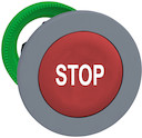 ГОЛОВКА ДЛЯ КНОПКИ 22ММ С ВОЗВРАТОМ, КРАС, ЗАПОД, ПЛАСТИК, МАРКИРОВКА "STOP" C0