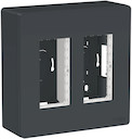 UNICA SYSTEM+ БЛОК открытой установки 2х2 антрацит