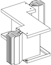 Z-ОБРАЗНАЯ СЕКЦИЯ УГЛОВАЯ ПЛАШМЯ, 3L+N+PE, Cu, 1000А