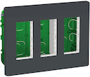 UNICA SYSTEM+ БЛОК скрытой установки 3х2 антрацит