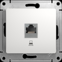 Розетка компьютерная Glossa (RJ45, под рамку, с/у, белая)