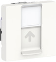 UNICA MODULAR розетка компьютерная, RJ45, одиночная, кат. 6 UTP, 2 модуля, белый