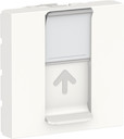 UNICA MODULAR лиц.панель RJ45, одиночная, без коннектора, 2 модуля, белый