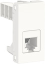 UNICA MODULAR розетка телефонная, RJ12, одиночная, 1 модуль, белый