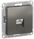 ATLASDESIGN РОЗЕТКА компьютерная RJ45, кат. 6A, механизм, СТАЛЬ