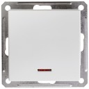W59 AQUA 1-клавишный ПЕРЕКЛЮЧАТЕЛЬ с подсветкой, 16АХ, IP44, механизм, БЕЛЫЙ
