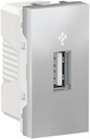 UNICA MODULAR USB-КОННЕКТОР, 1 модуль, алюминий