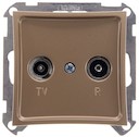 ДУЭТ TV-R РОЗЕТКА проходная 11DB, механизм, ШАМПАНЬ