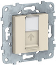 Розетка компьютерная Unica New (RJ45, cat.6e, UTP, под рамку, с/у, антрацит)