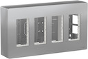 UNICA SYSTEM+ БЛОК открытой установки 4х2 алюминий.