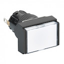 СИГНАЛЬНАЯ ЛАМПА 16ММ БЕЛАЯ LED 24В DC IP65 ПРЯМОУГОЛЬНАЯ
