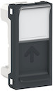 UNICA MODULAR лиц.панель RJ45, одиночная, без коннектора, 1 модуль, антрацит