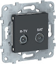 UNICA NEW розетка R-TV/SAT, оконечная, антрацит