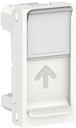 UNICA MODULAR лиц.панель RJ45, одиночная, без коннектора, 1 модуль, белый