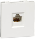 РОЗЕТКА W45 1XRJ45 CAT.5E ФОРМАТА 45Х22,5 БЕЛАЯ RAL 9010