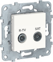 UNICA NEW розетка R-TV/ SAT, оконечная, белый