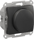 GLOSSA СВЕТОРЕГУЛЯТОР (диммер) повор-нажим, LED, RC, 315Вт, мех., АНТРАЦИТ