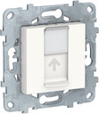 Розетка компьютерная Unica New (RJ45, cat.5e, UTP, под рамку, с/у, белая)