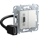 UNICA TOP РОЗЕТКА HDMI, АЛЮМИНИЙ