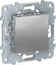 UNICA NEW LED СВЕТОРЕГУЛЯТОР Wiser нажимной, универсальный 7-200Вт, алюминий