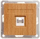 Розетка компьютерная W59 (RJ45, под рамку, с/у, бук)