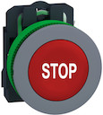 КНОПКА 22ММ КРАСНАЯ С ВОЗВРАТОМ, МОНТАЖ ЗАПОД, 1НО, ПЛАСТИК, МАР-КА "STOP" C0