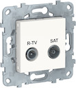 UNICA NEW розетка R-TV/ SAT, одиночная, белый