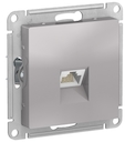 ATLASDESIGN РОЗЕТКА компьютерная RJ45, кат. 6A, механизм, АЛЮМИНИЙ