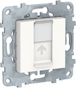 UNICA NEW ЛИЦЕВАЯ ПАНЕЛЬ RJ45 KEYSTONE/SYSTIMAX, белый