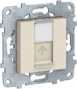Розетка компьютерная Unica New (RJ45, cat.5e, UTP, под рамку, с/у, бежевая)