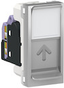 UNICA MODULAR розетка компьютерная, RJ45, одиночная, кат.6 UTP 1 модуль,алюминий