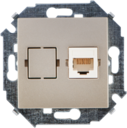 Розетка компьютерная Simon 15 (RJ45, cat.5e, под рамку, с/у, шампань)