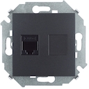 Розетка компьютерная RJ45 кат.5е (АМР),графит