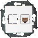 Розетка компьютерная Simon 15 (RJ45, cat.5e, под рамку, с/у, белая)